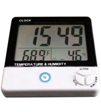 digital hygrometer with clock